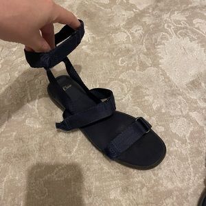 Jcrew navy Velcro sandals